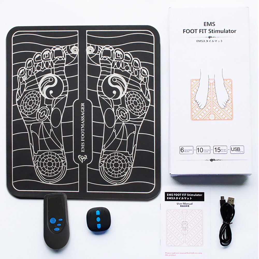 EMS Electric Foot Massager Mat 6 Modes Relieve Pain Muscle Stimulator Blood Circulation vibration Foot Massage Machine Feet SPA