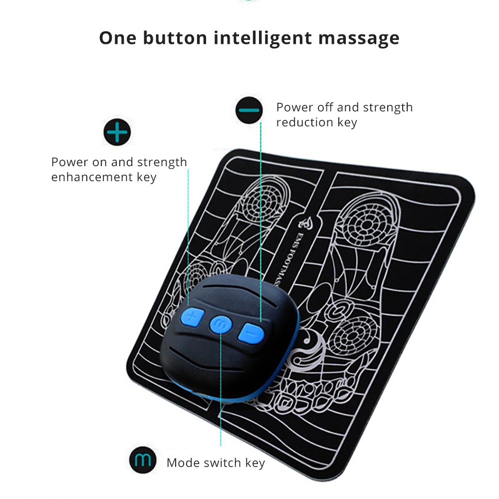 EMS Electric Foot Massager Mat 6 Modes Relieve Pain Muscle Stimulator Blood Circulation vibration Foot Massage Machine Feet SPA