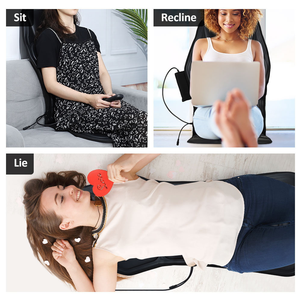 Cervical Massager Electric Heating Vibrating Back Massager Chair 9 Modes Portable Home Office Massage Cushion massage Pad