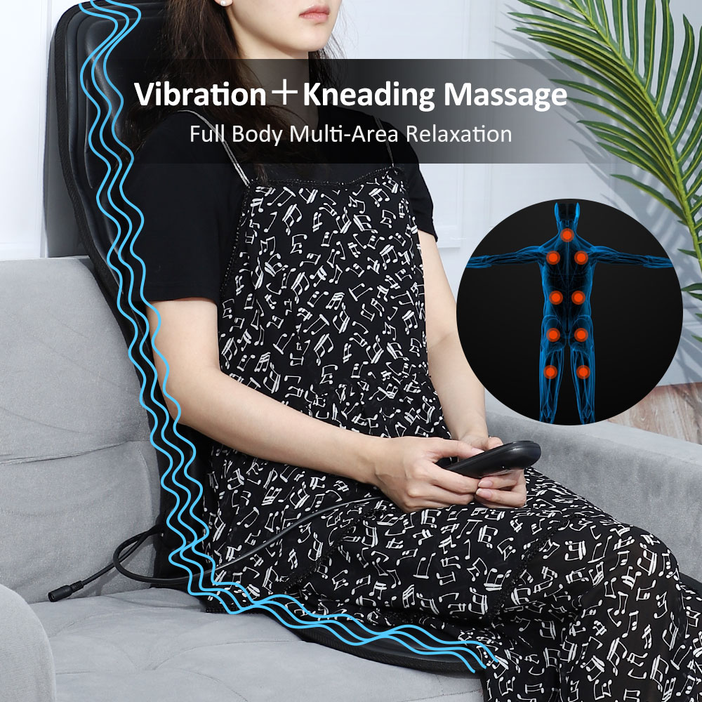 Cervical Massager Electric Heating Vibrating Back Massager Chair 9 Modes Portable Home Office Massage Cushion massage Pad