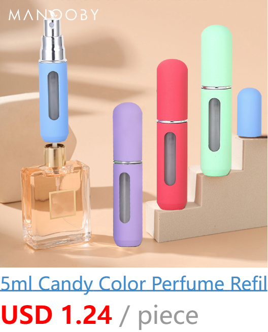 45ml Perfume Spray Bottle With Funnel Mini Portable Refillable Atomizer Travel Cosmetic Containers Perfume Alcohol Refill Bottle