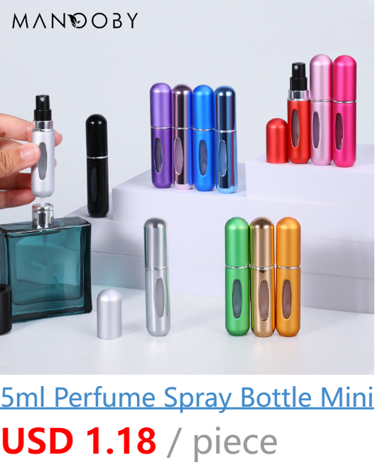 45ml Perfume Spray Bottle With Funnel Mini Portable Refillable Atomizer Travel Cosmetic Containers Perfume Alcohol Refill Bottle