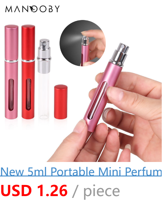 45ml Perfume Spray Bottle With Funnel Mini Portable Refillable Atomizer Travel Cosmetic Containers Perfume Alcohol Refill Bottle