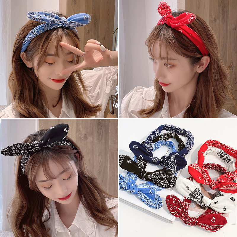 New Women Suede Soft Solid Print Headbands Vintage Boho Cross Knot Elastic Hairbands Bandanas Girls Hair Bands Hair Accessories