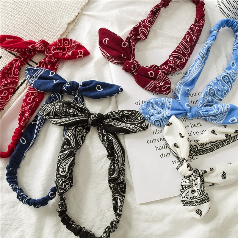 New Women Suede Soft Solid Print Headbands Vintage Boho Cross Knot Elastic Hairbands Bandanas Girls Hair Bands Hair Accessories