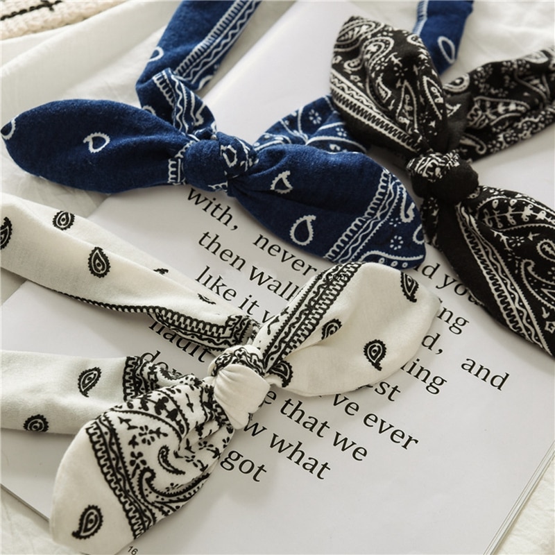 New Women Suede Soft Solid Print Headbands Vintage Boho Cross Knot Elastic Hairbands Bandanas Girls Hair Bands Hair Accessories