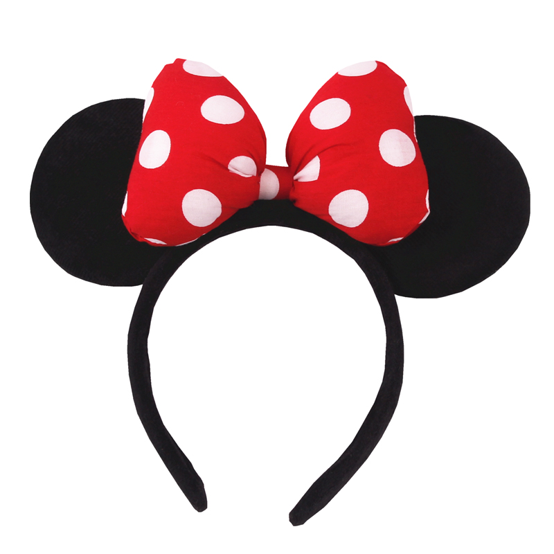 2023 Hot Sales Disney Mickey Ears Headband For Girls Women 5''Polka Dot Bow Hairband Festival Party Travel DIY Hair Accessories