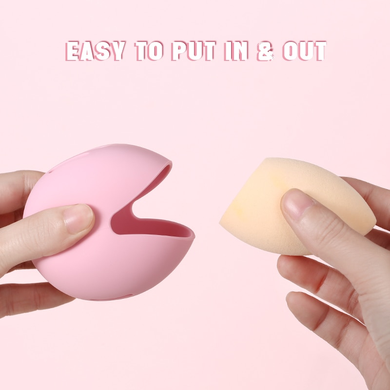 1Pcs Makeup Sponge Holder Eco-Friendly Silicone Multi-hole Beauty Blender Storage Case Travel Protable Cosmetic Puff Holder Box