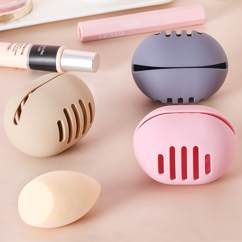 1Pcs Makeup Sponge Holder Eco-Friendly Silicone Multi-hole Beauty Blender Storage Case Travel Protable Cosmetic Puff Holder Box