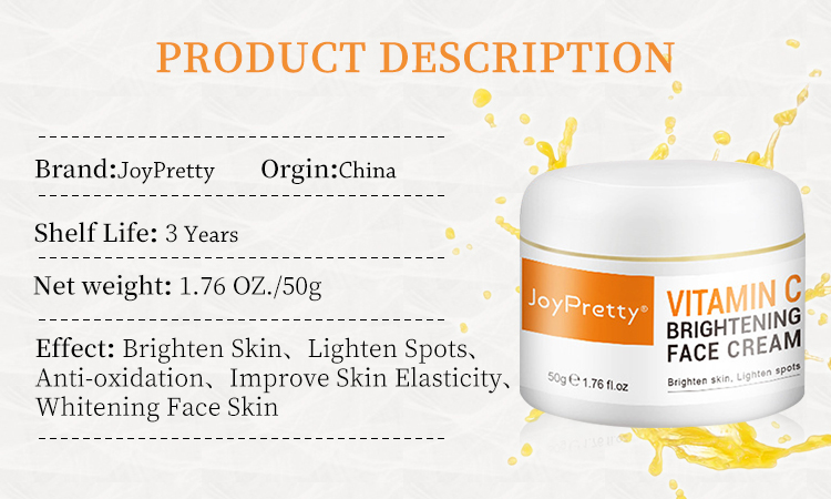 JoyPretty 2PC Facial Skin Care Set Vitamin C Whitening Face Cream&Retinol Wrinkle Serum Kit Dark Spots Beauty Cosmetics Products