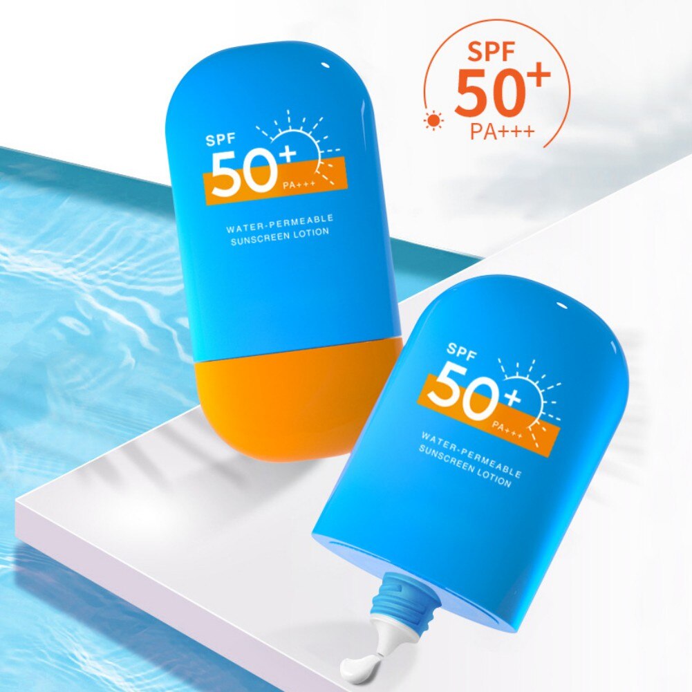 50g SPF50+PA+++ Facial Sunscreen Isolation Body Protection Lightweight Breathable Non-Sticky Skin Care Safe Beauty Health