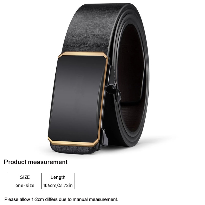 Men Belts Automatic Buckle Belt PU Leather High Quality For Men Leather Strap Casual For Jeans