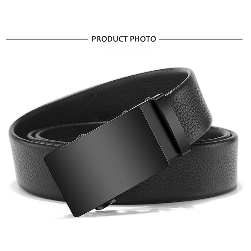 Men Leather Belt Metal Car Automatic Buckle High Quality Men's Leather Belt Business Work Belt