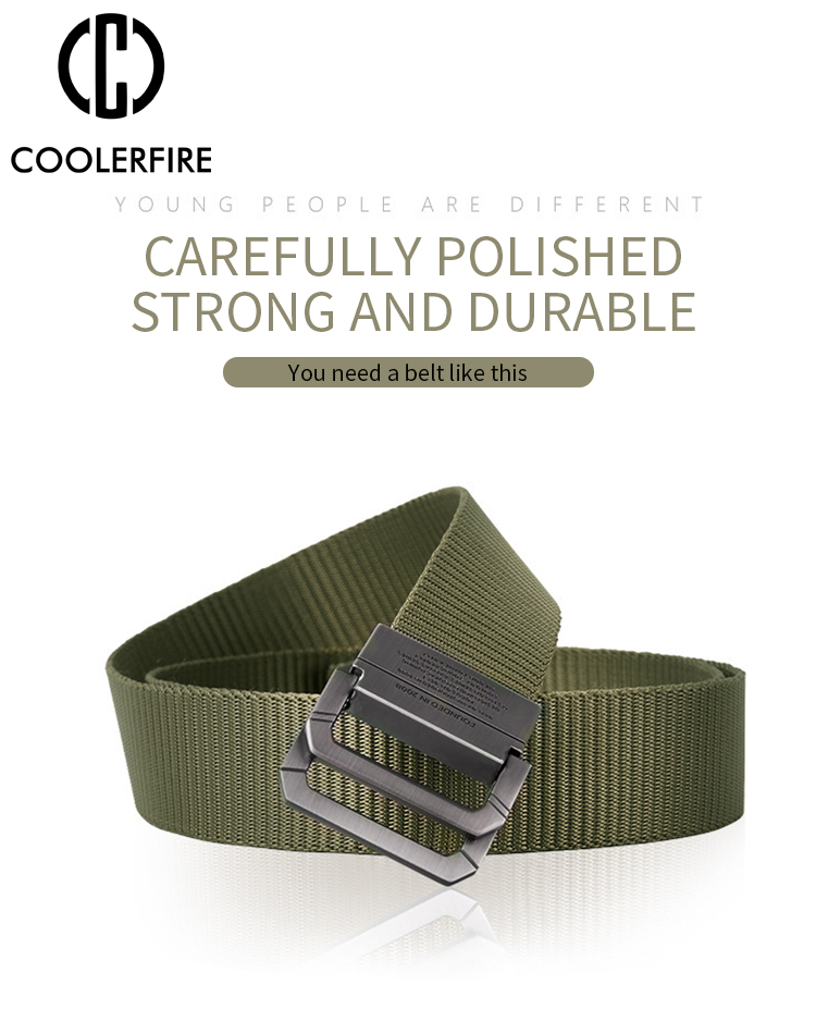 Men Belts Automatic Buckle Metal Webbing Belts for Men Canvas Nylon High Quality Strap Casual Sports Students HB009