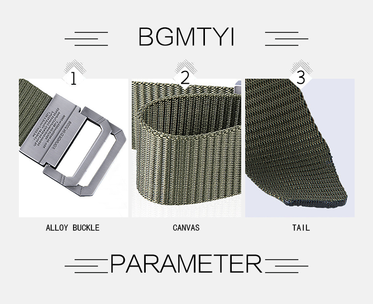 Men Belts Automatic Buckle Metal Webbing Belts for Men Canvas Nylon High Quality Strap Casual Sports Students HB009