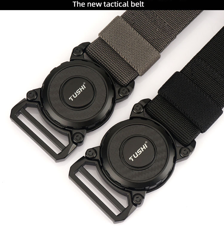 New Tactical Men's Belt Rotary Metal Pluggable Buckle Belts Nylon Jeans Pants Waist Belt Military Army Outdoor Work Belt Male