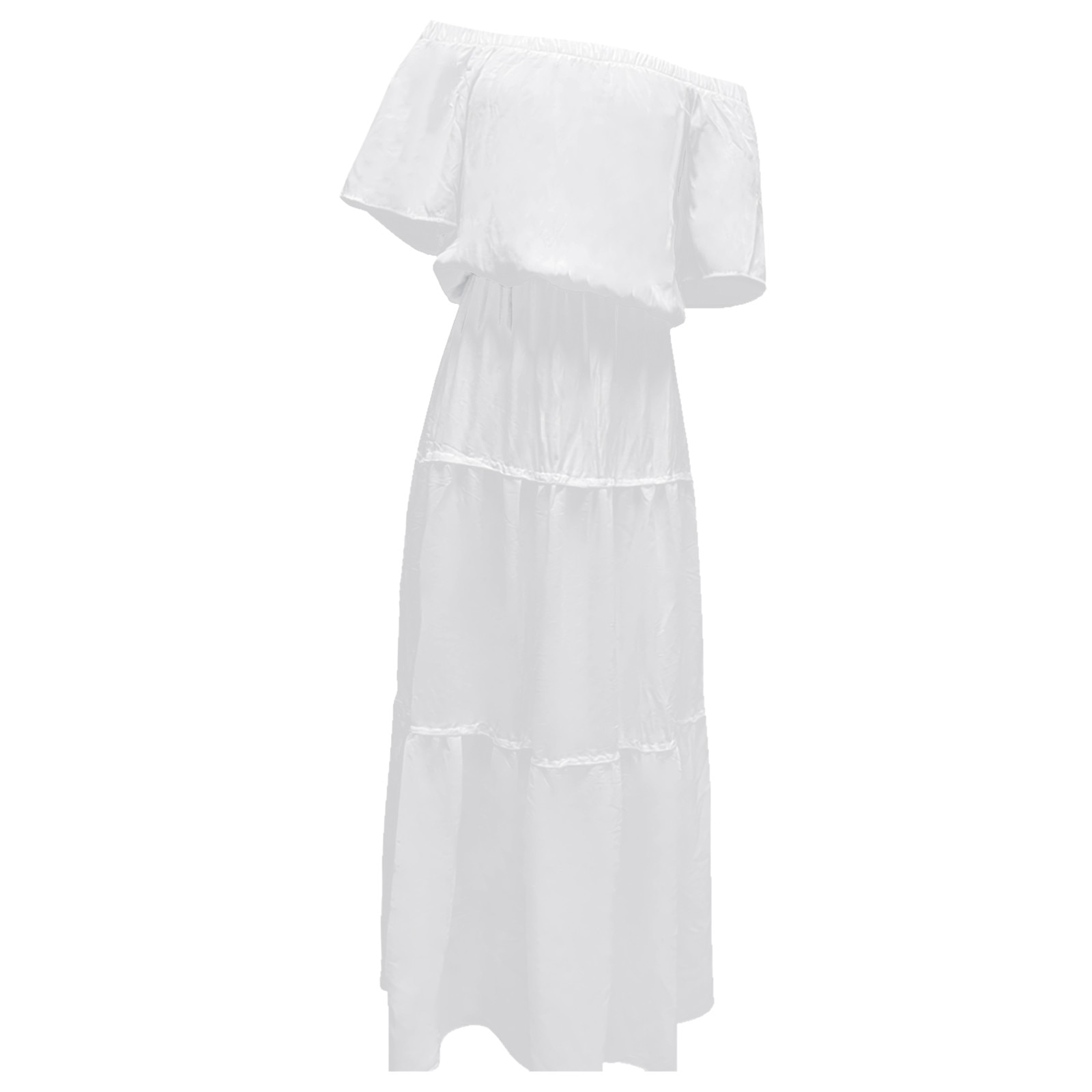 Boho Off Shoulder White Dress Elegant Slash Neck Beach Dress Tunic Women 2023 Summer Clothes Beach Wear Maxi Dress Vestidos