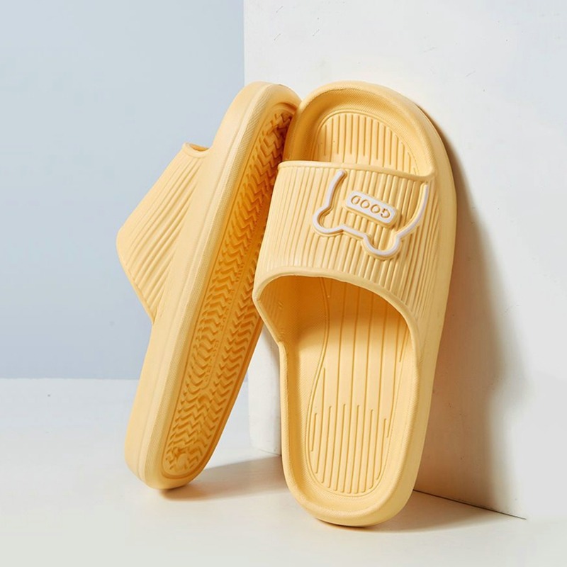 NEW Women Slippers Beach Slides Cartoon Bear Flip Flops Men'S Thick Sole Indoor Bathroom Anti-Slip Shoes Summer Couple Sandals
